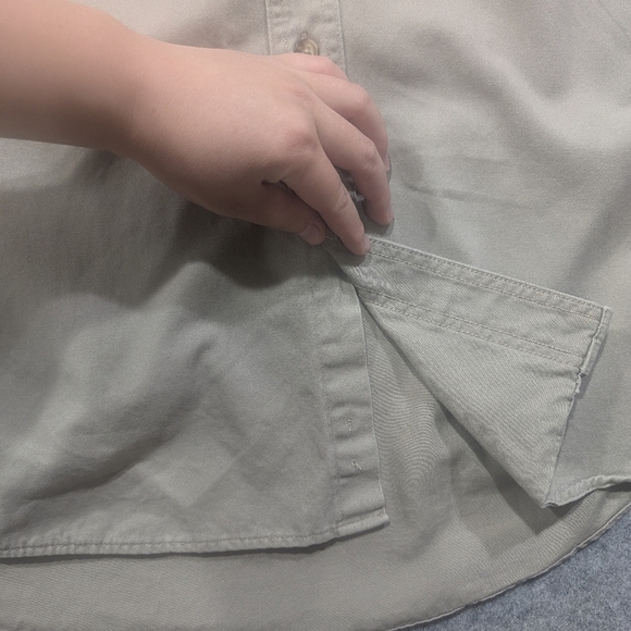 Wrangler Riggs Workwear Button Up Shirt Tan Large - Picture 5 of 12